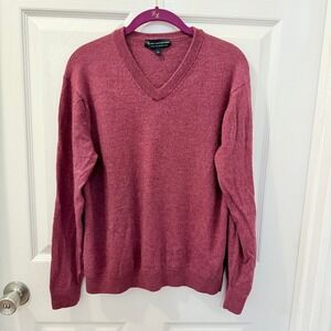 Hart Schaffner Marx Extra Fine Merino Wool‎ Pullover V-Neck Sweater Lg READ DESC